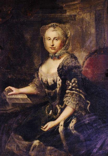 Johann Georg Ziesenis Portrait of Augusta Hanover oil painting picture